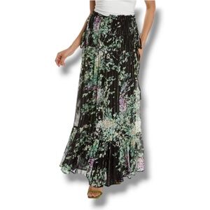 Sabina Musayev Ines Maxi Skirt in Floral Black